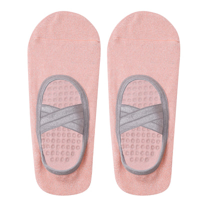 Yoga and Pilates Non-Slip Socks for Women - Shimmer Light Pink