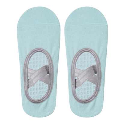 Yoga and Pilates Non-Slip Socks for Women - Shimmer Mint Green