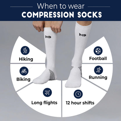 Bamboo Compression Socks for Men (Off White)
