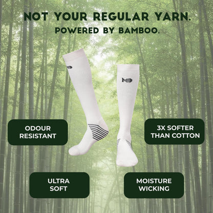 Bamboo Compression Socks for Men (Off White)