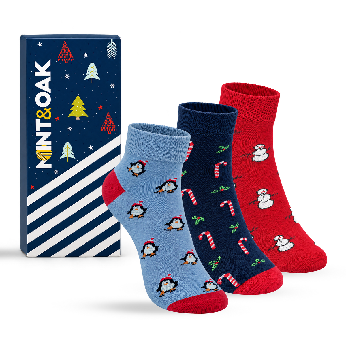 Christmas Set-of-3 Ankle Socks for Men
