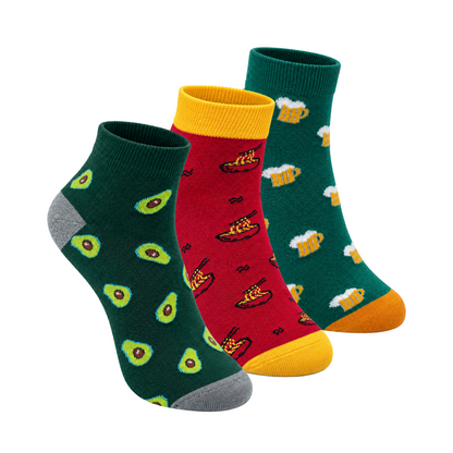 Happy Belly Set-of-3 Ankle Socks for Men