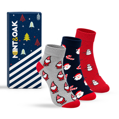 Christmas Classics Set-of-3 Ankle Socks for Men