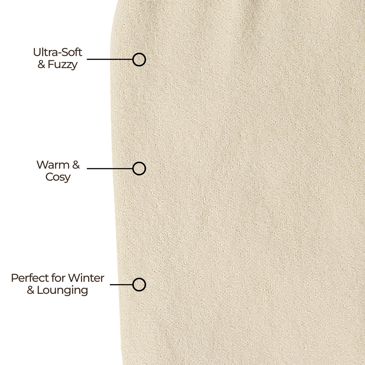 Women fuzzy Crew length socks - (BEIGE)