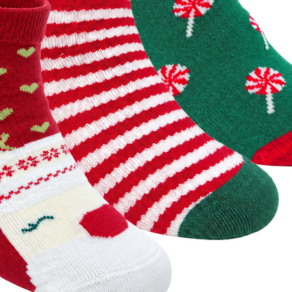 Santa’s Little Sock Squad Kids Christmas Socks Pack of 3