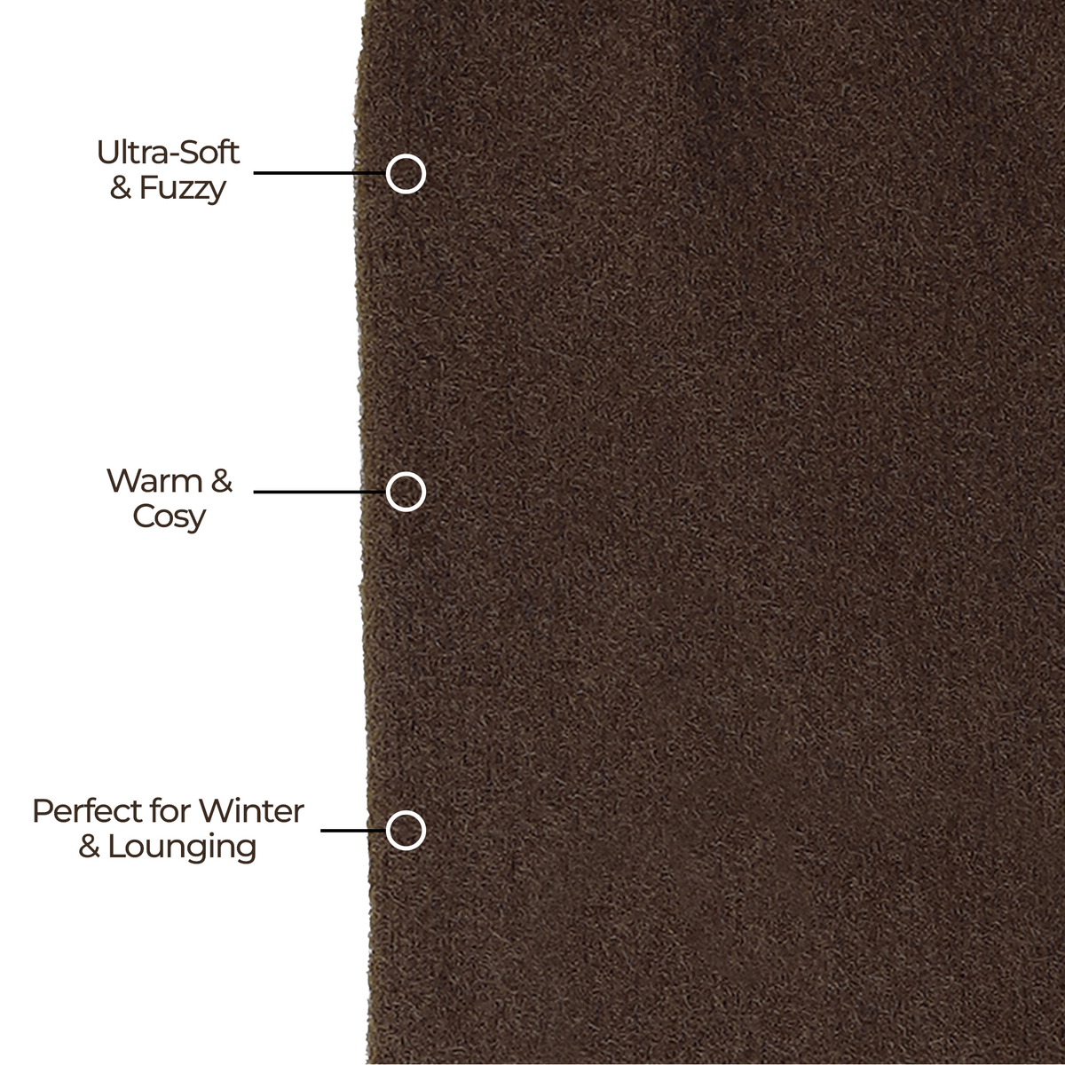Women fuzzy Crew length socks - (BROWN)