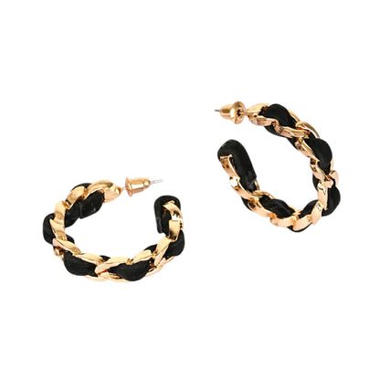Onyx Black Hoops