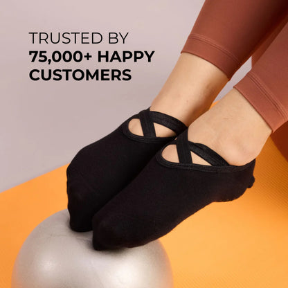 Yoga and Pilates Non-Slip Socks for Women - Black
