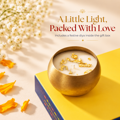 Diwali Gift Box with Crew Socks & Candle