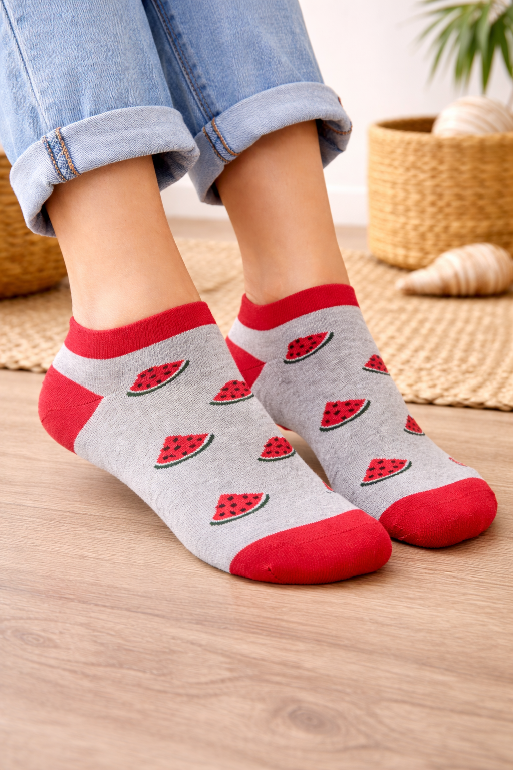 Tropical Toes Set-of-3 Ankle Socks for Women