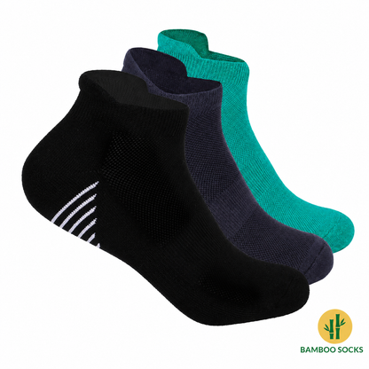 Power Stride Set Of 3 Bamboo Socks For Men