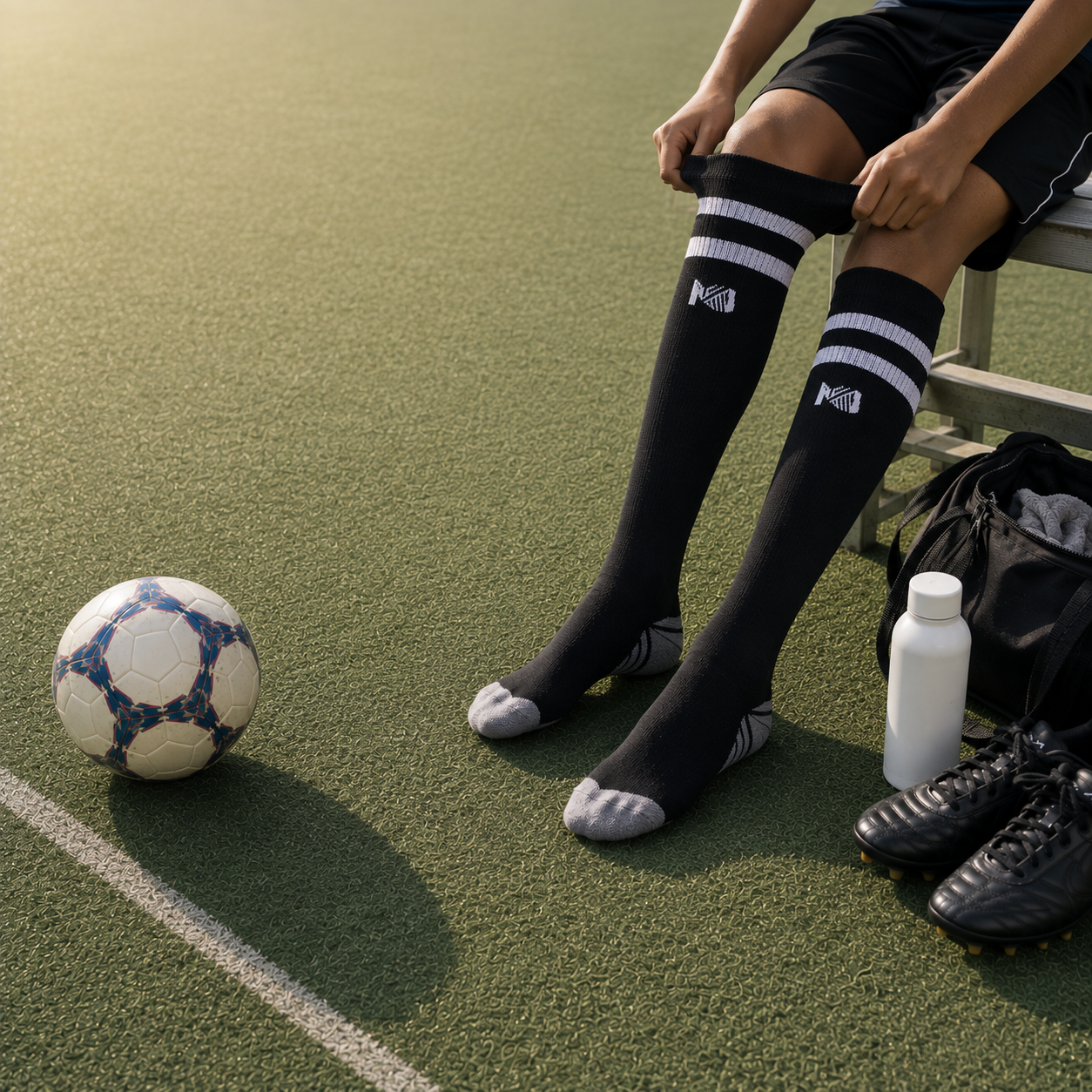 Kids Football Pack of 2 - (Black)
