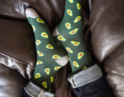 Avocado On Toes Men's Crew Socks