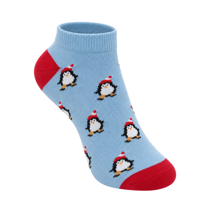 Penguin Snuggles Ankle Socks for Women