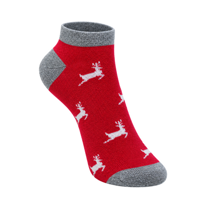Red Dasher Ankle Socks for Women