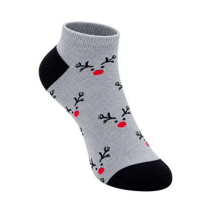 Red Nose Rudolph Ankle Socks for Women