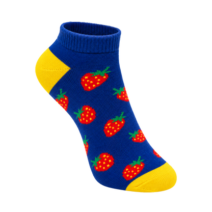 Strawberry Squeeze Ankle Socks for Women