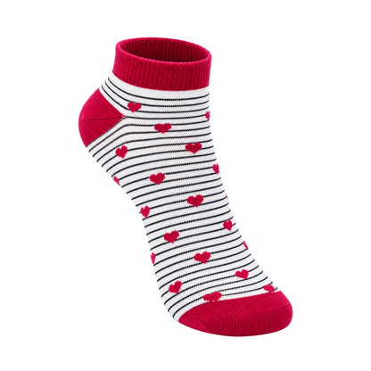 Hearts Ankle Socks for Women