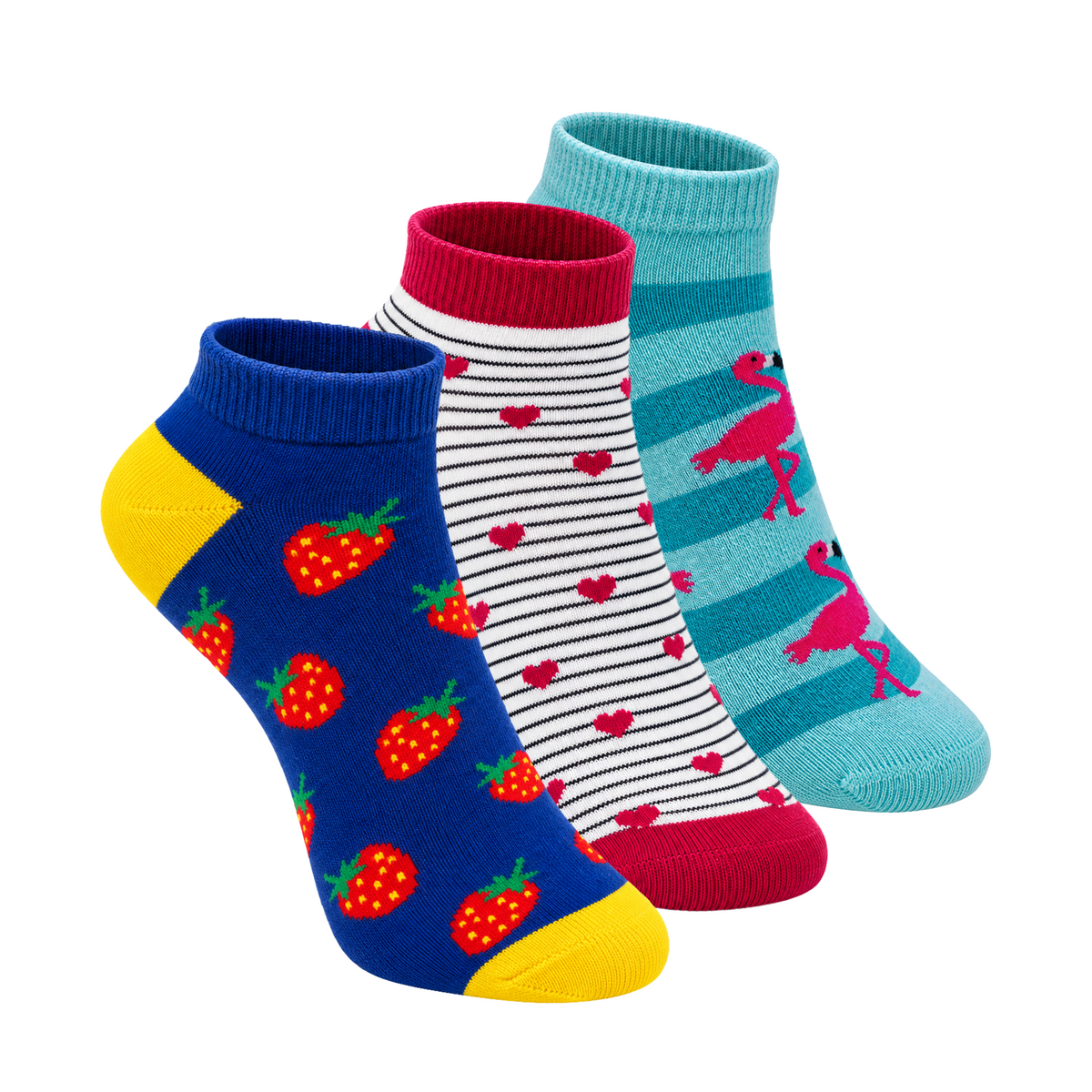 Love Sprinkles Set-of-3 Ankle Socks for Women