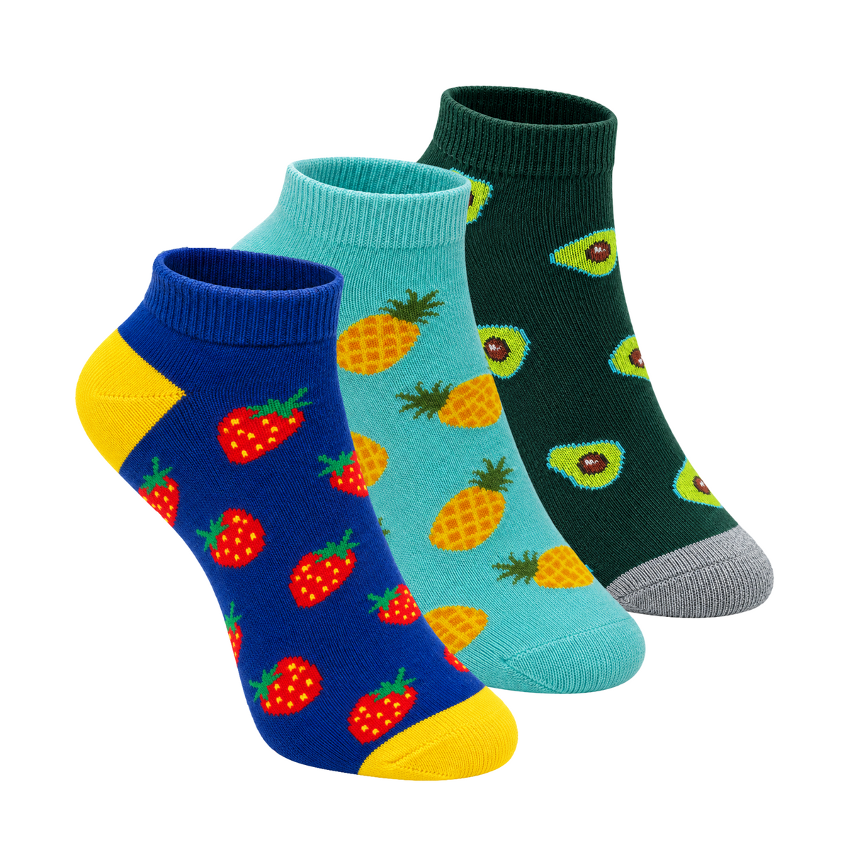 Tasty Treats Set-of-3 Ankle Socks for Women