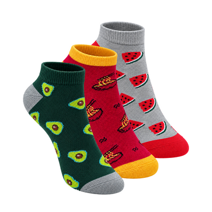 Oh Yum Combo Set of 3 Ankle Socks for Women