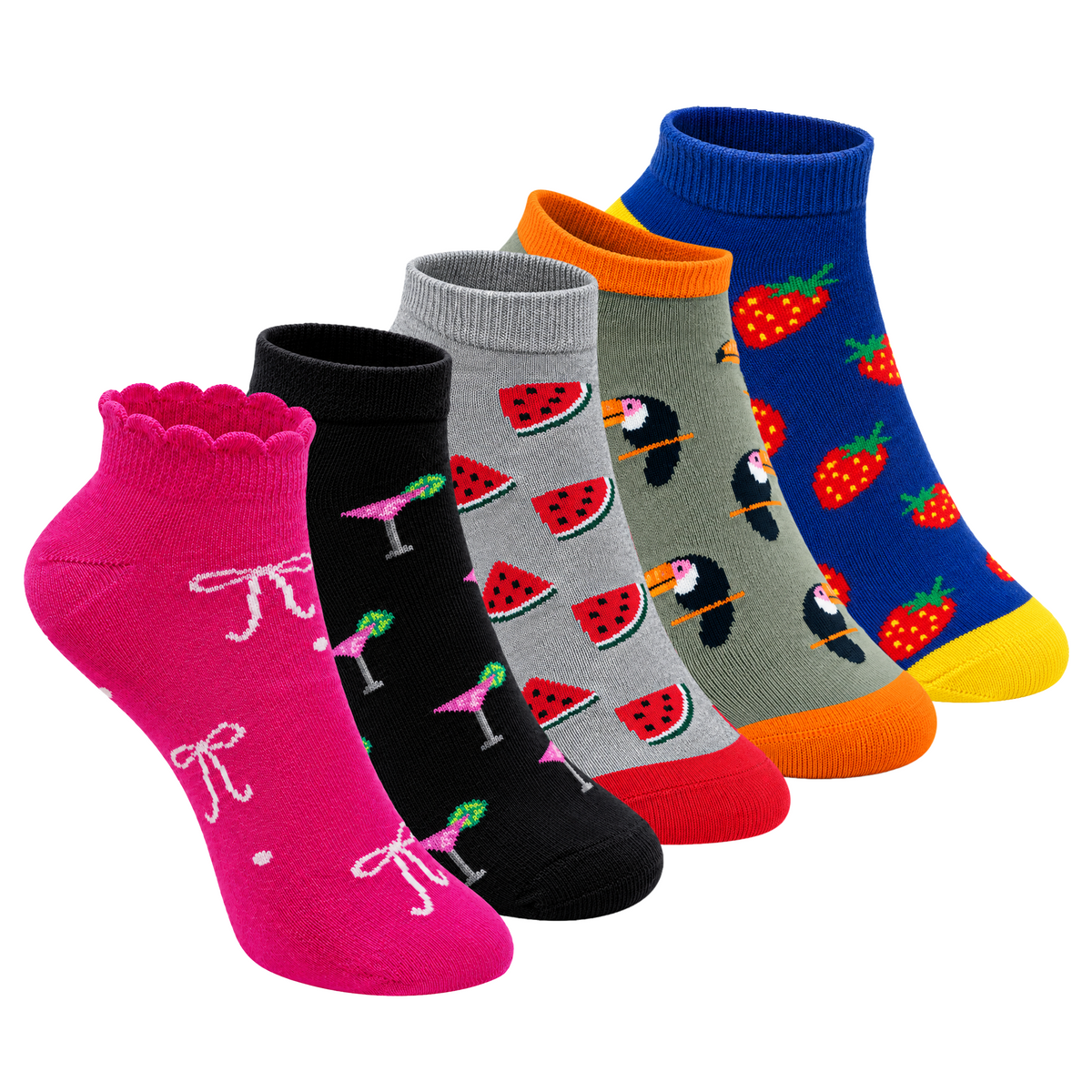 Everyday Essentials Set-of-5 Ankle Socks for Women