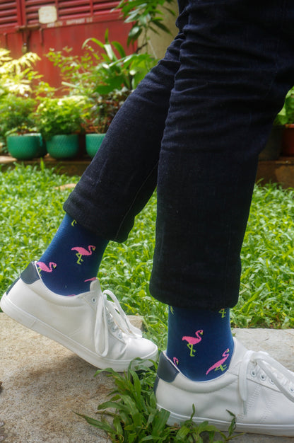 Flamingo Men's Crew Socks