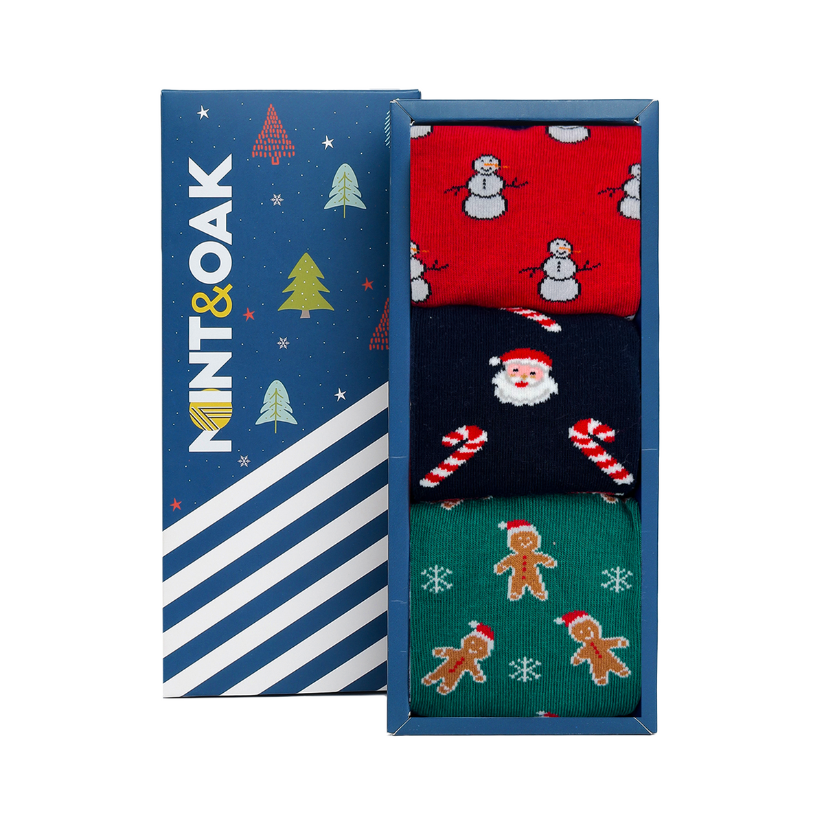 Christmas Cheer Set-of-3 Crew Socks for Men