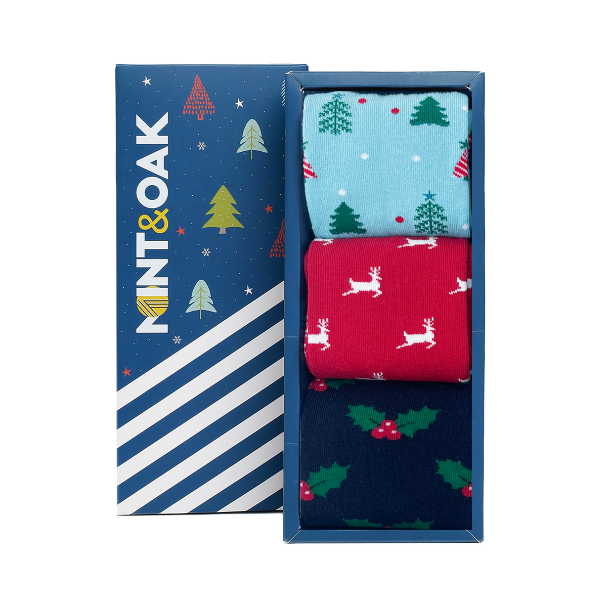 Christmas love Set-of-3 Crew Socks for Men