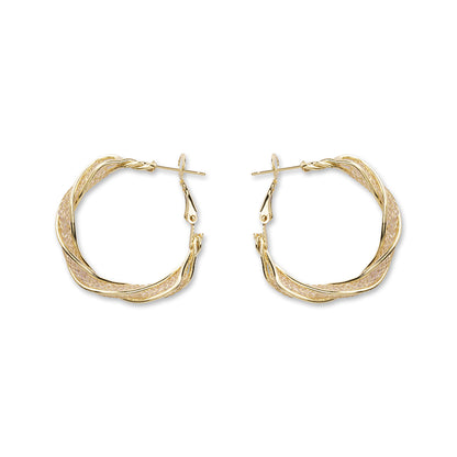 Golden twisted jali hoops