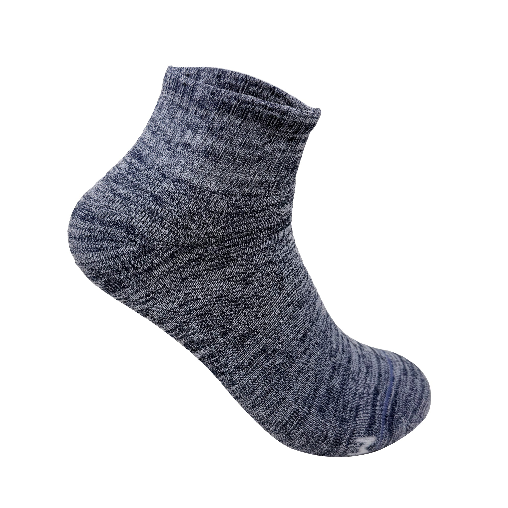 Sports Terry Socks For Men - Black & Grey Melange