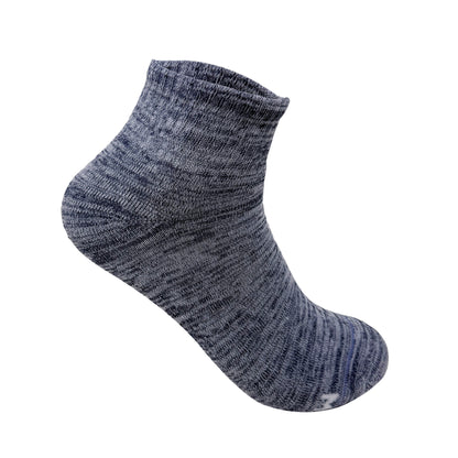 Sports Terry Socks For Men - Black & Grey Melange