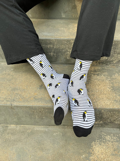 Cool as a Penguin Men's Crew Socks