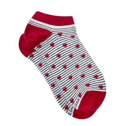 Hearts Ankle Socks for Women