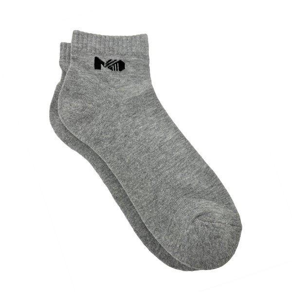 Cushioned Terry Sports Socks - Light Grey Melange