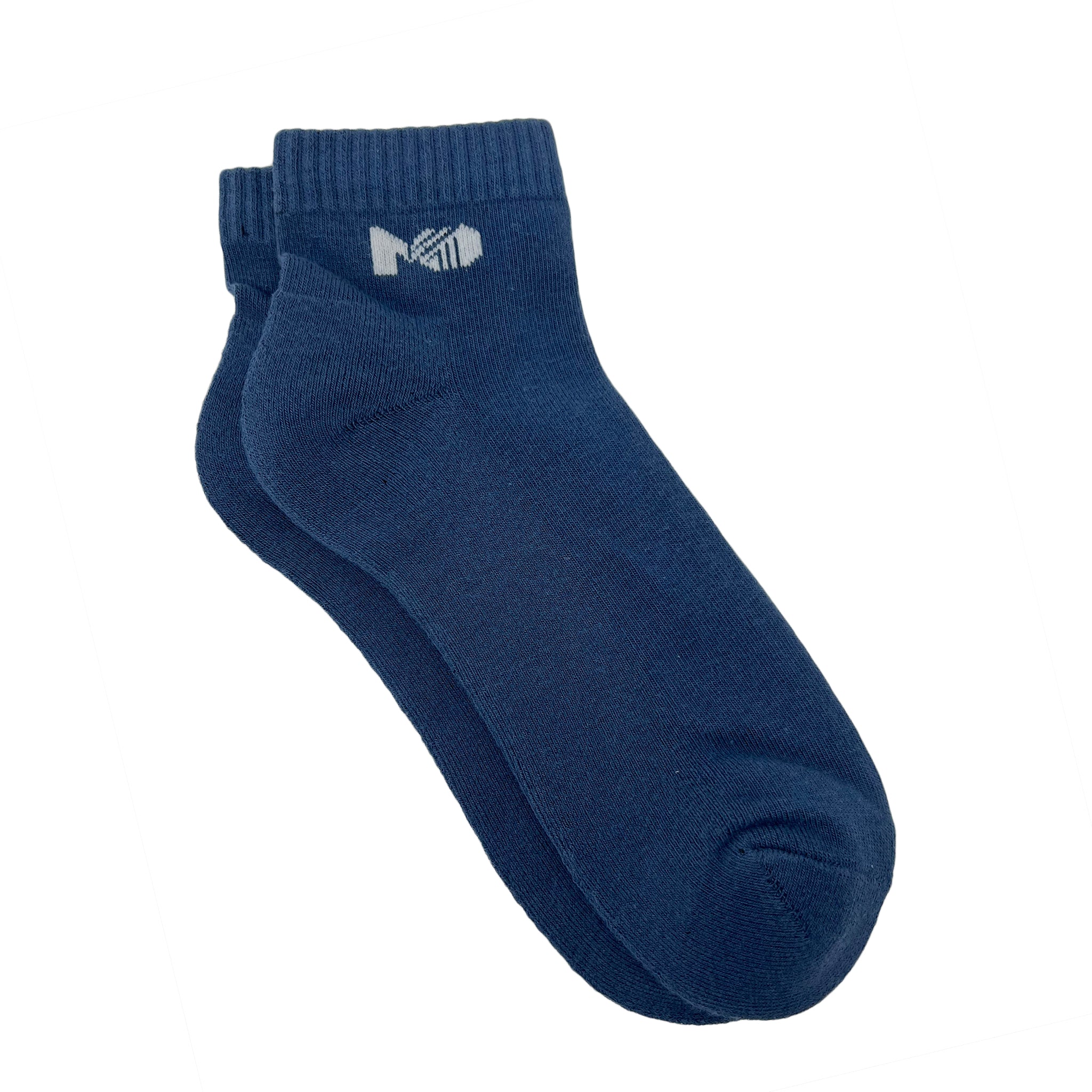 Cushioned Terry Sports Ankle Socks for Men - Airforce Blue