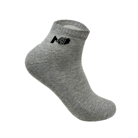 Cushioned Terry Sports Socks - Light Grey Melange
