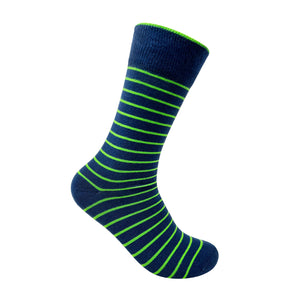 Forest Green Stripes Socks For Men