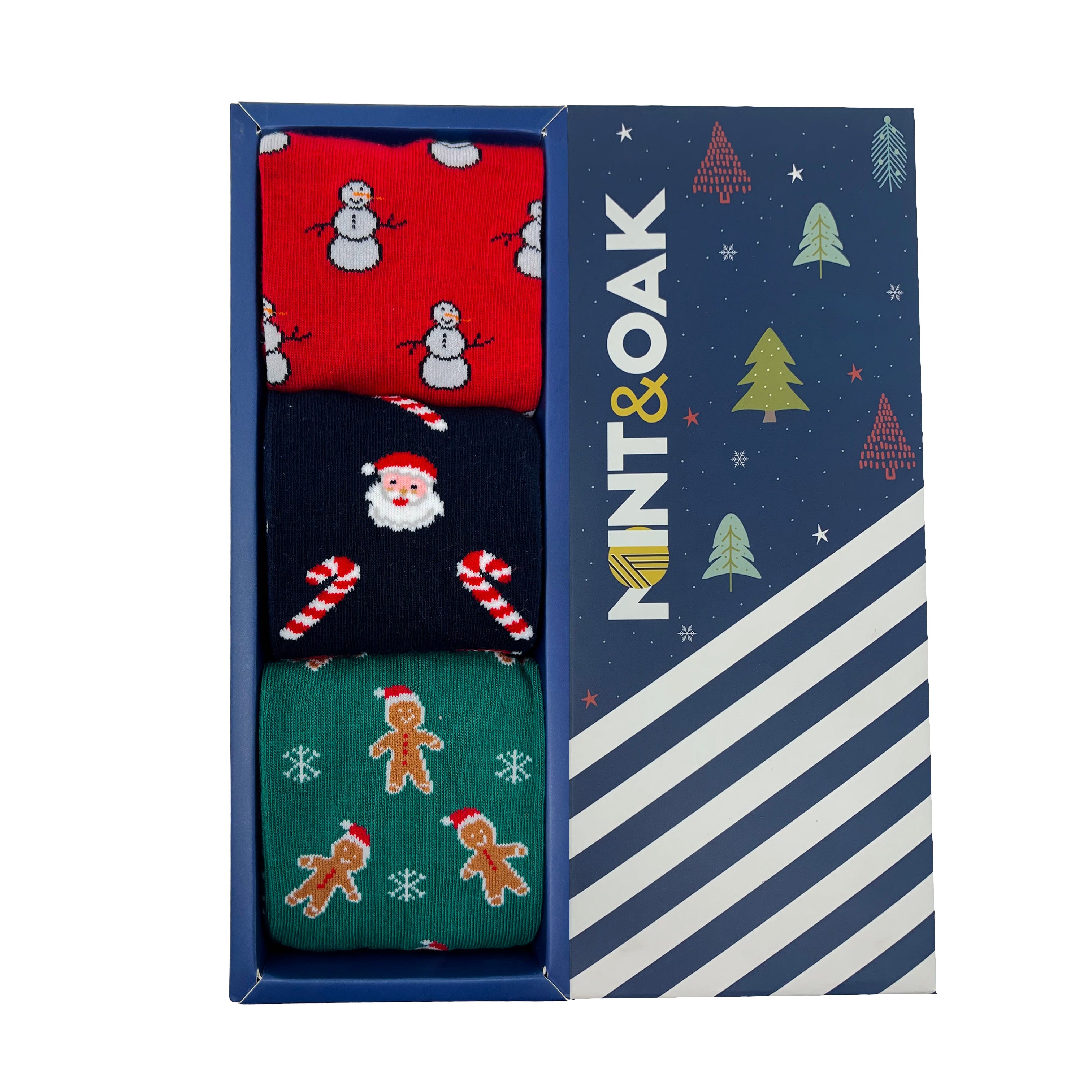 Christmas Cheer Set-of-3 Crew Socks for Men