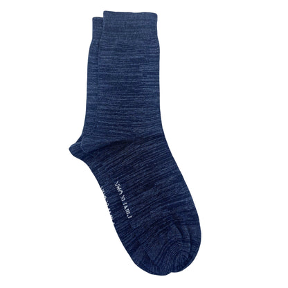 Blue Melange Men's Crew Socks
