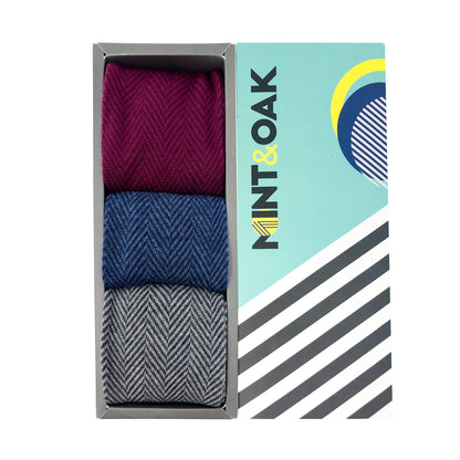 Three-in-One Set-of-3 Crew Socks for Men