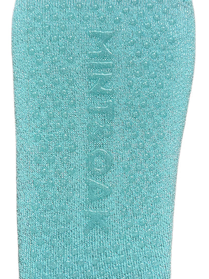 Yoga and Pilates Non-Slip Socks for Women - Shimmer Mint Green