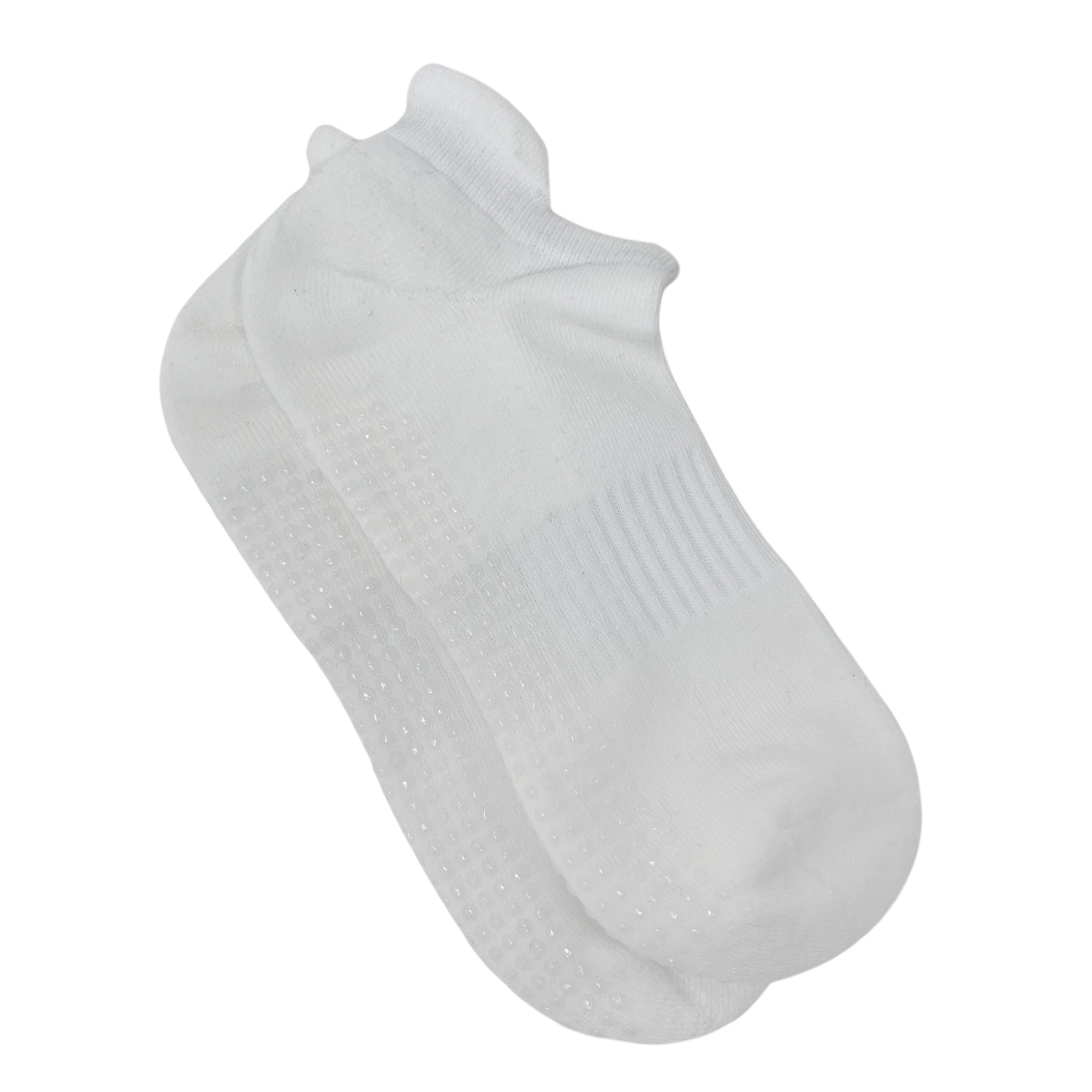Unisex Silicone-Grip No-Fall Socks for Elderly Care - White
