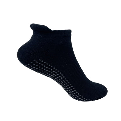Unisex Silicone-Grip No-Fall Socks for Elderly Care - Black