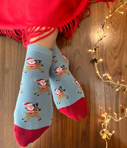 Holiday Magic Set-of-5 Ankle Socks for Women