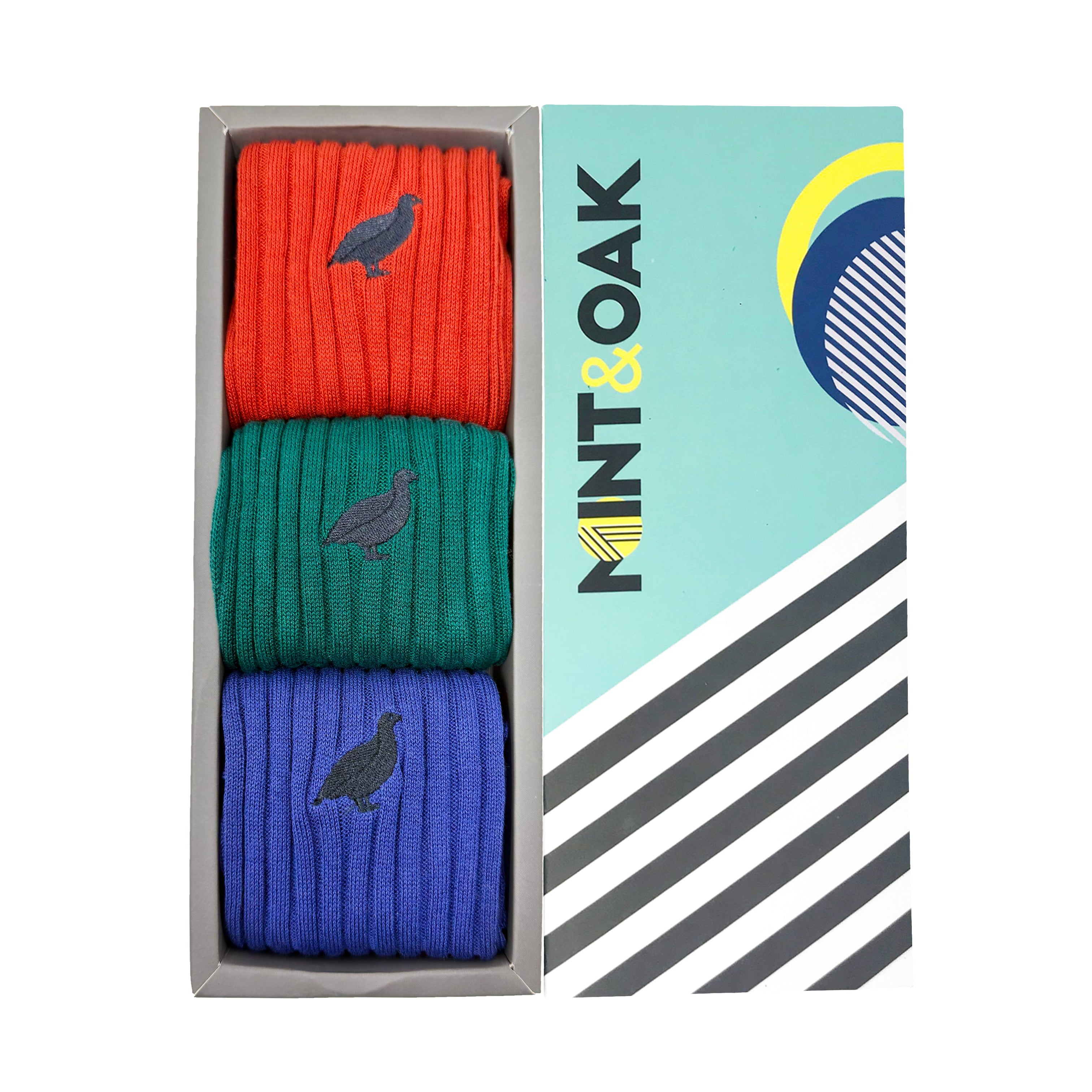 Perch Collection Set-of-3 Crew Socks for Men