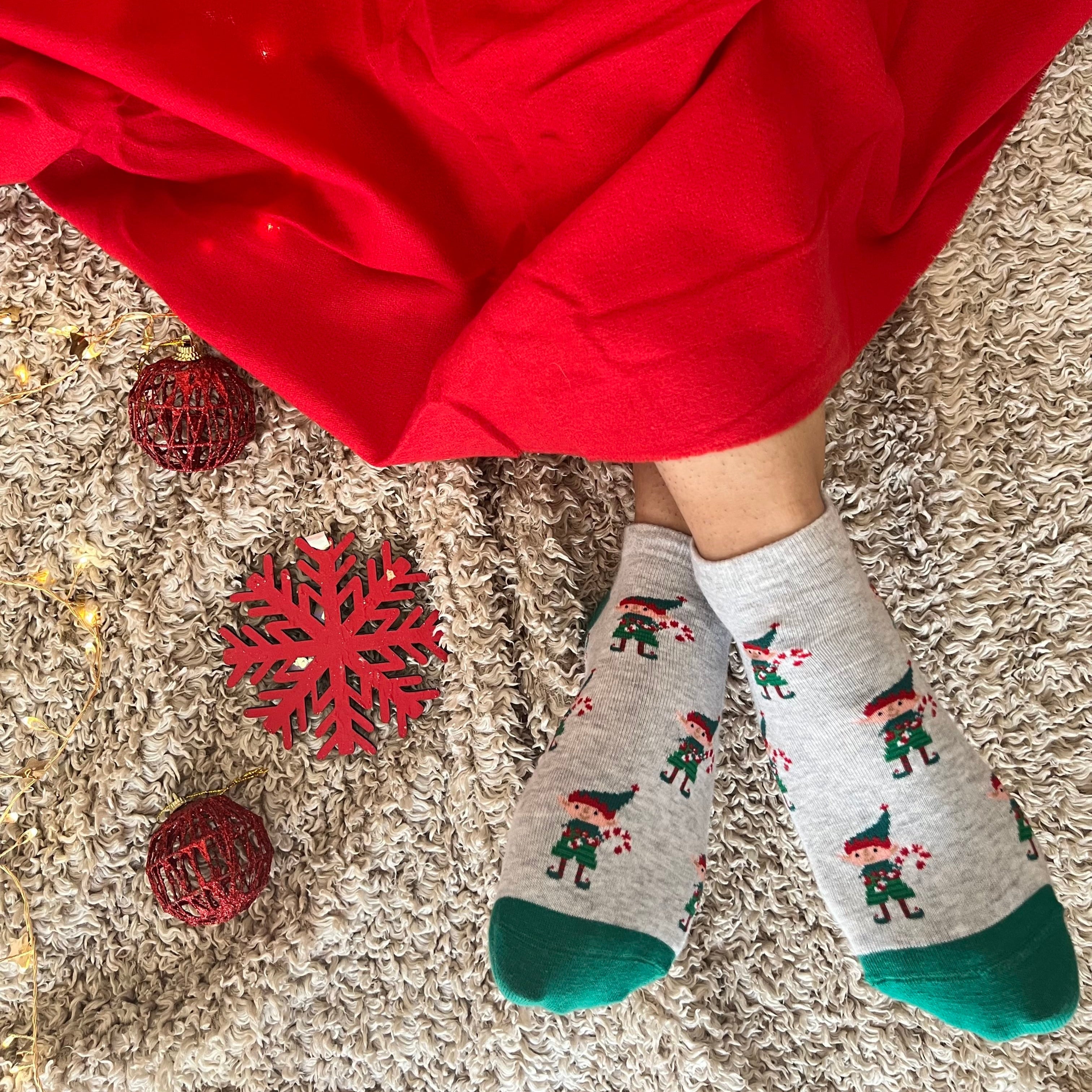 Sleigh Ride Trio Set-of-5 Ankle Socks for Women