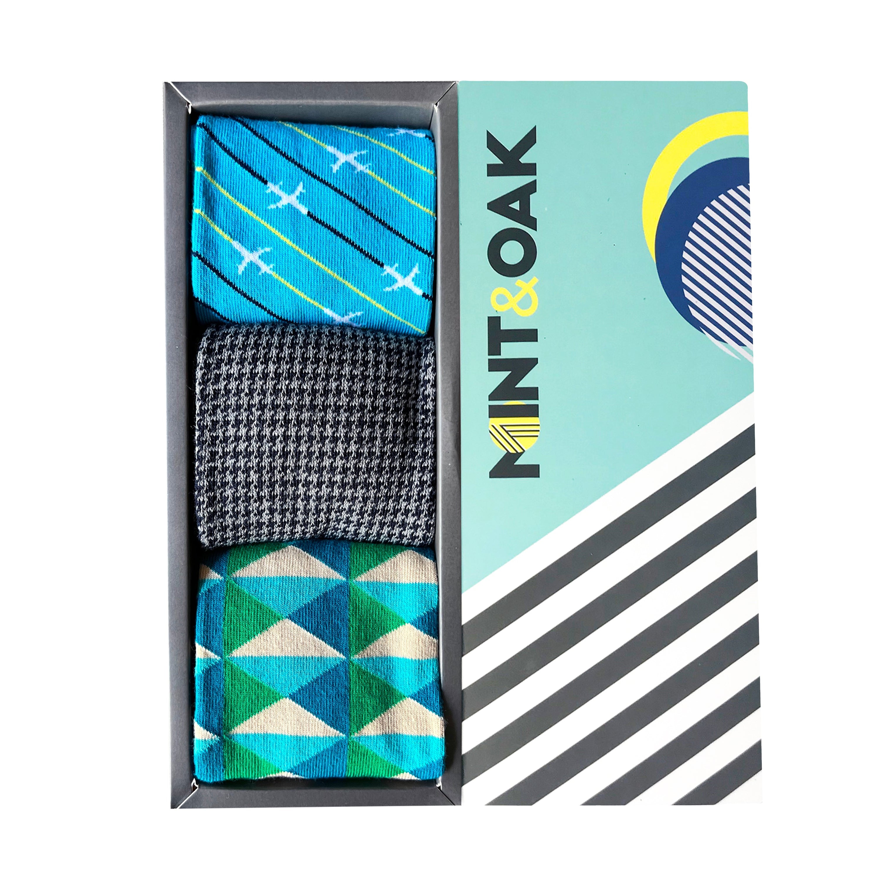 Sock-a-Doodle Set-of-3 Crew Socks for Men