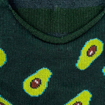 No-Show Loafer Socks for Men (Avocado on Toes)