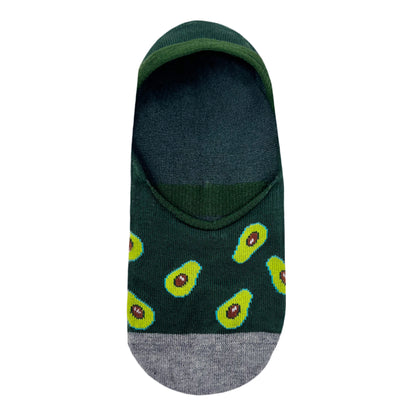 No-Show Loafer Socks for Men (Avocado on Toes)